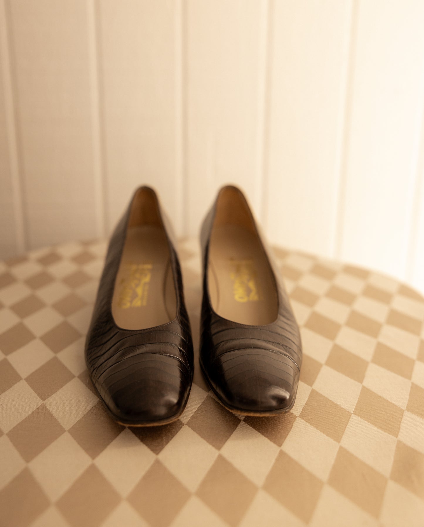 Vintage Salvatore Ferragamo Leather Heels