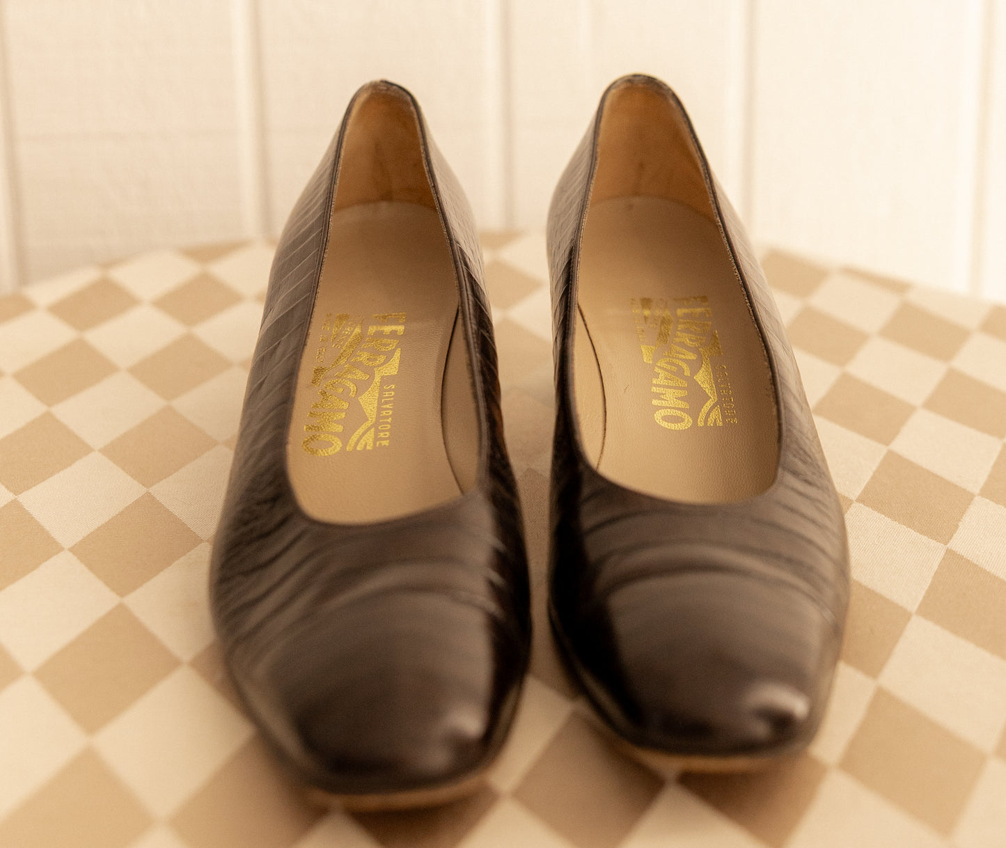 Vintage Salvatore Ferragamo Leather Heels