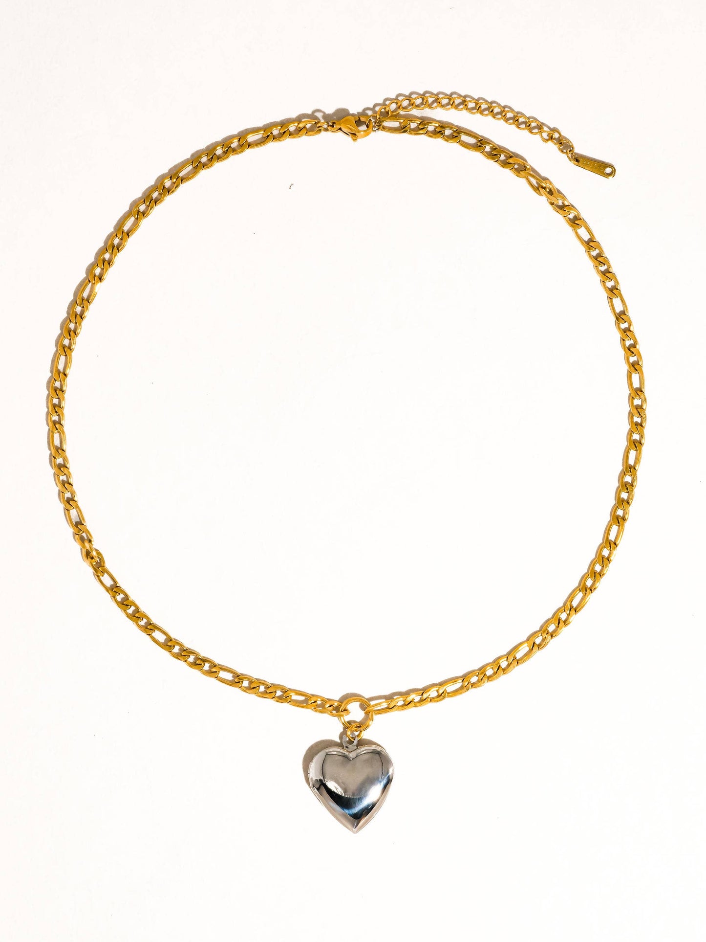 Dulce Two Tone Heart Locket Necklace