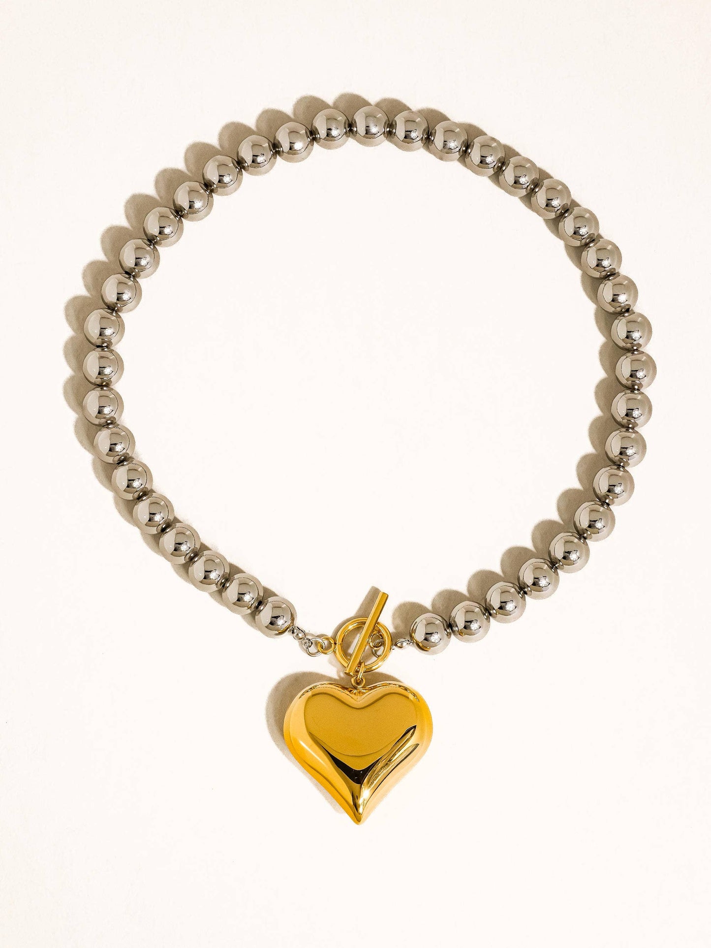 Hold Dear Two Tone Heart Necklace