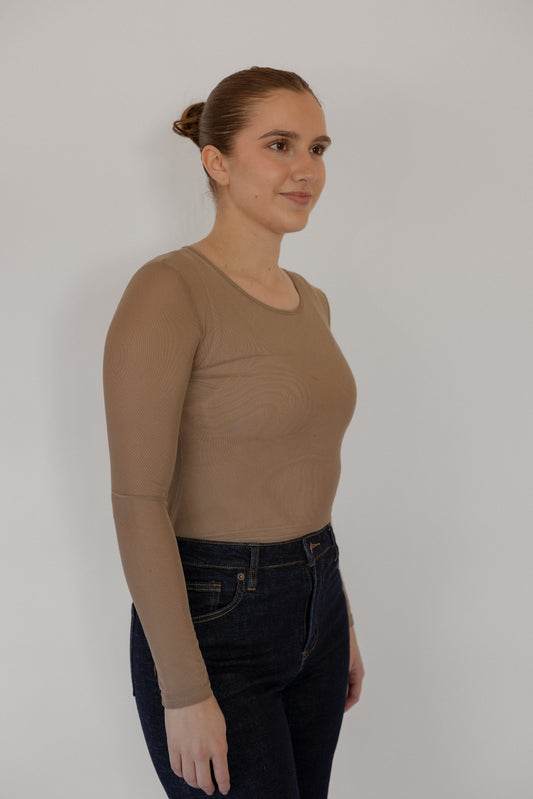 The Elizabeth Mesh in Taupe