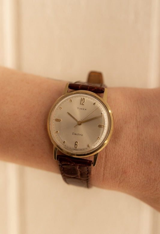 Vintage Gold Electric Timex Watch