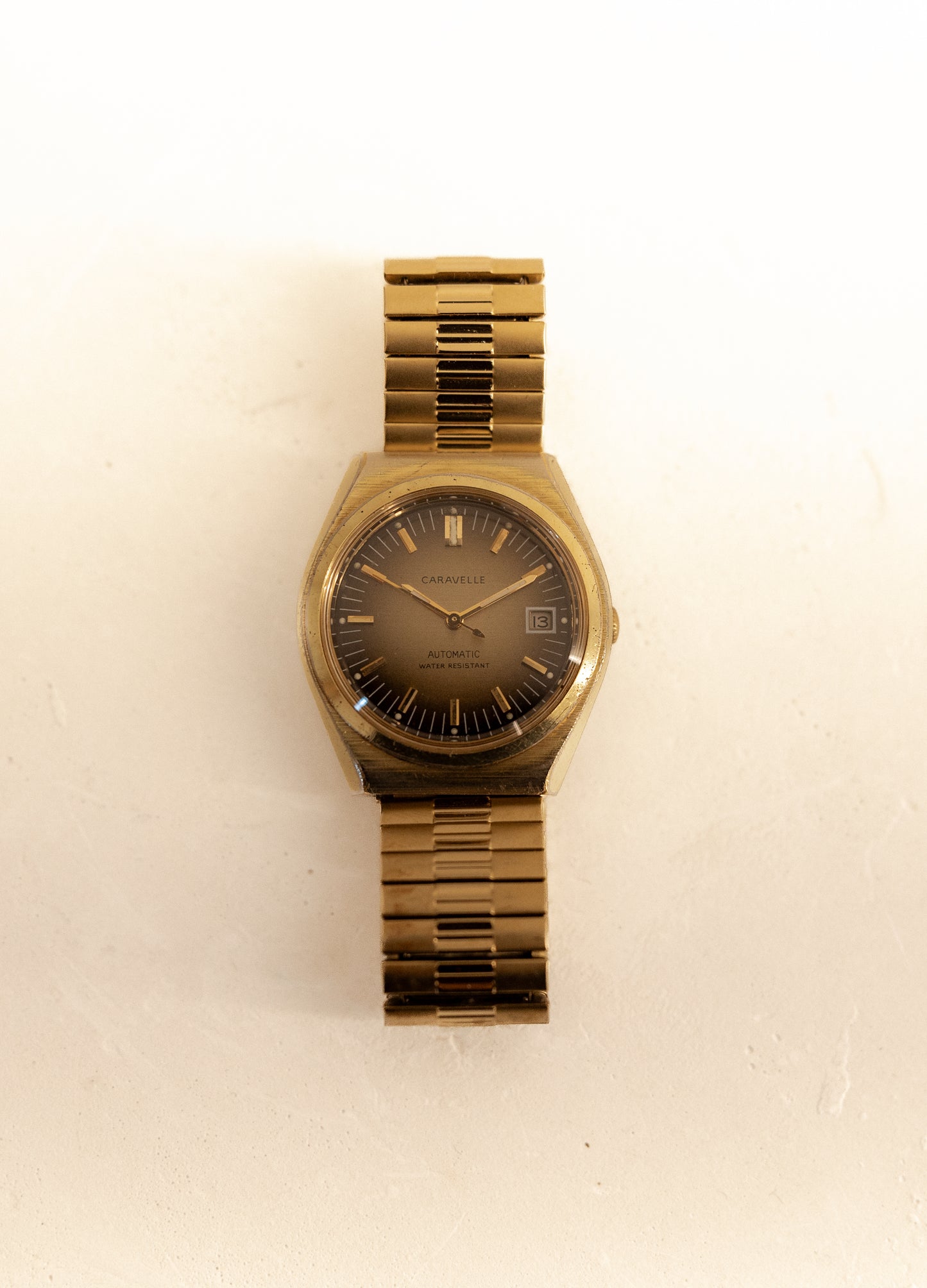 1977 Gold Caravelle Sunburst Dial Watch