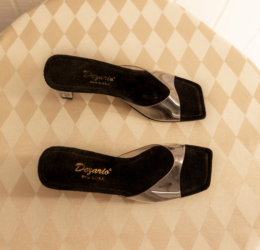 Vintage Dezario Clear Heels