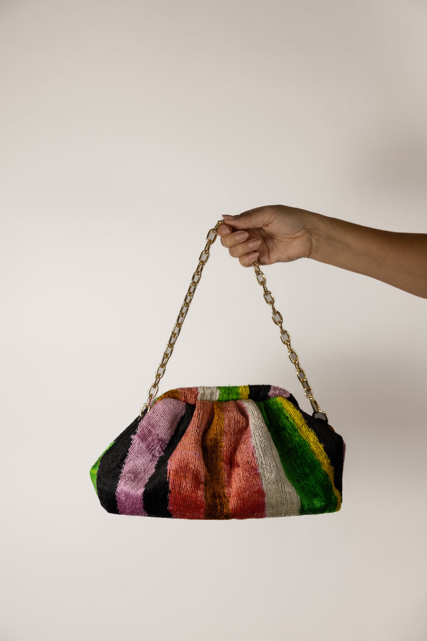 Silk Velvet Ikat Soft Clutch
