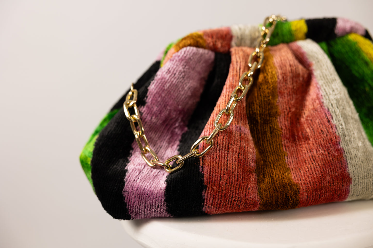 Silk Velvet Ikat Soft Clutch