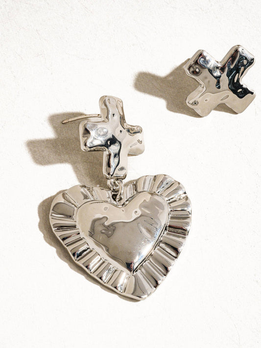 Dreamer Mismatch Earrings - Silver