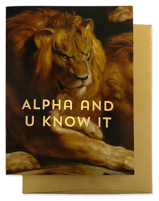 ALPHA LION Greeting Card